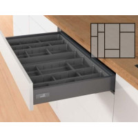 Лоток в ящик для столових приладів OrgaTray 590 600*L470 Антрацит