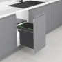 Система для мусора на Тандем направляющих Blum, 35л, STARAX S-2300-A 364x470x435, секция 400мм, АНТРАЦИТ