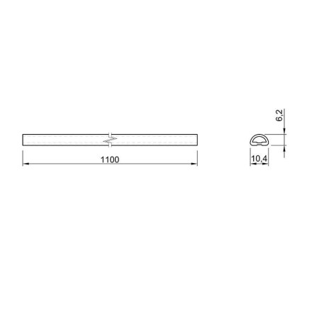 Штанга синхронізації P2O 1100мм Muller Profi Line
