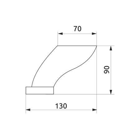 Ніжки для каркаса ліжка GIFF NZ0204 н=90 t=1,5 хром