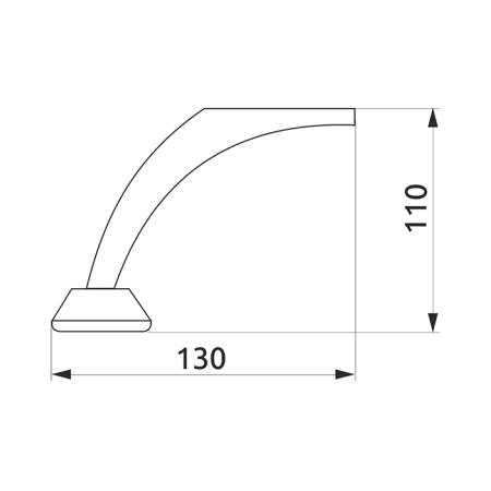 Ножки для кровати GIFF NZ0704 Н=105 t=1,0 хром