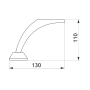 Ножки для кровати GIFF NZ0704 Н=105 t=1,0 хром