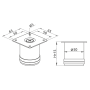 Ніжки для ліжка металеві GIFF Rondo 50/60 хром