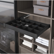 Органайзер для білизни на тандем blum, 860-890х475х100, секція 900мм, АНТРАЦИТ S-6718-A