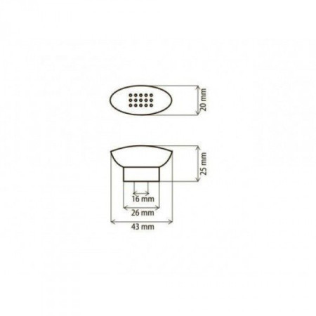 Ручка меблева хром DG 66 G2 GN 6604