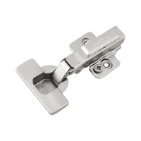 Завіса Clip-On, 105°, накладна, з дотягувачем, нікель, 3D Muller Profi Line