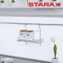Полиця для спецій до рейлінгу Starax S-4003 одинарна вузька, хром