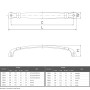 Ручка скоба Marella CL 15063.096 серебро