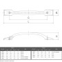 Ручки скоби Marella D 15090.96 бронза