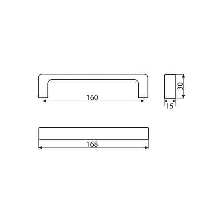 Ручки для меблів Gamet UU56-0160-G0007 нержавіюча сталь
