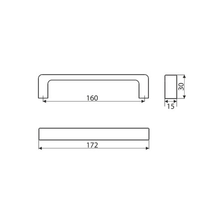 Ручки для мебели Gamet UU52-0160-G0007 нержавеющая сталь