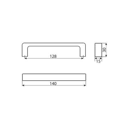 Ручки для меблів Gamet UU52-0128-G0004 хром