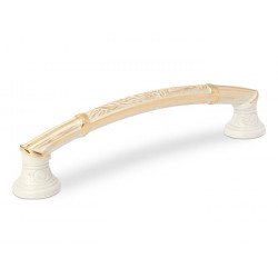 Ручки скоби VIRNO STYLE 312/128 ЗОЛОТО + біле
