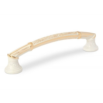 Купить Ручки скобы VIRNO STYLE 312/128 ЗОЛОТО+БЕЛОЕ РУЧКИ-СКОБЫ от Мебельная фурнитура Virno Style