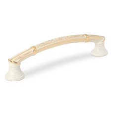 Ручки скобы VIRNO STYLE 312/128 ЗОЛОТО+БЕЛОЕ