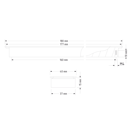 Приховані ручки на кухні CITTERIO LINE 405В-69-160 ТИТАН