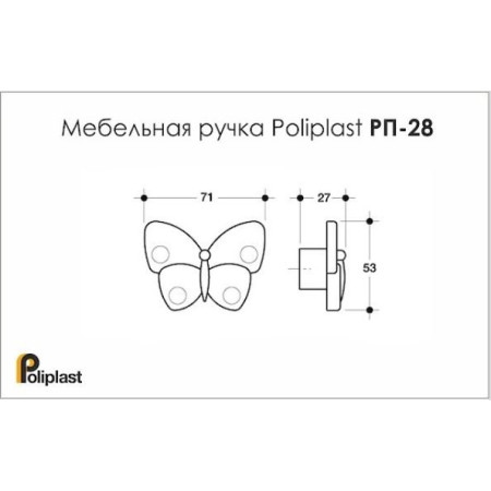 Меблеві ручки для дитячої РП - 28 глянець синій