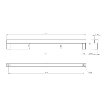Ручки для меблів Virno Lines 409/320 нікель браш