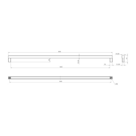 Ручки для меблів Virno Lines 409/640 нікель браш