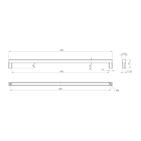 Ручки для меблів Virno Lines 409/480 нікель браш