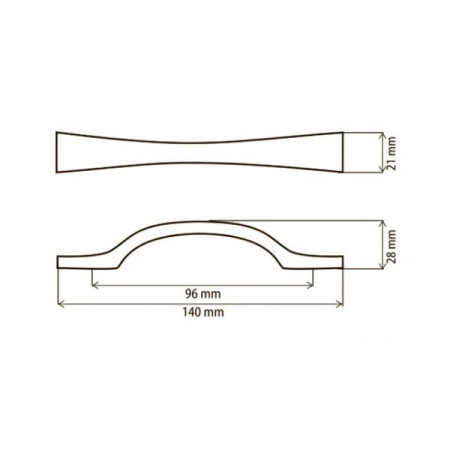Ручка скоба хром DS 29 G2 US 2904