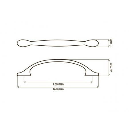 Ручки для мебели SS 6528/128 G5 НИКЕЛЬ МАТОВЫЙ