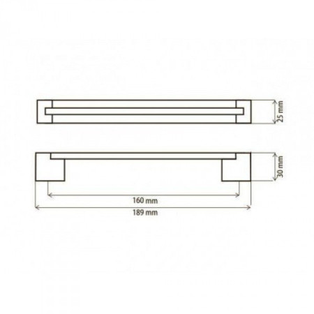 Ручки скоби хром 160 D-720AL / 160 G2