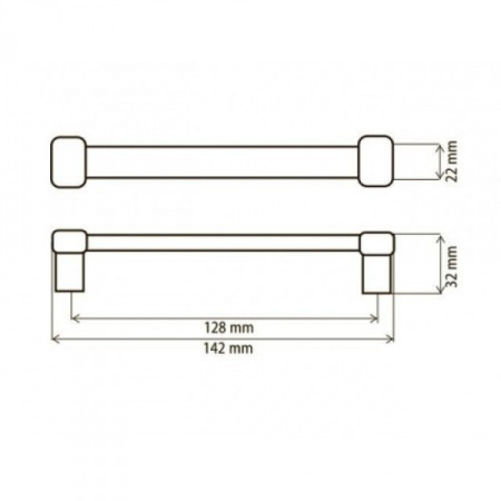 Ручка скоба 128мм DRU 09AL/128 G2 RU 09/C00/04/128 хром