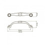 Ручка скоба 96 бронза SS 10 G4 C-1003/96 G4