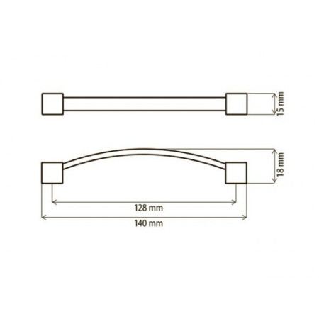 Ручки для мебели DN 96/128 G5 НИКЕЛЬ МАТОВЫЙ (САТИН)