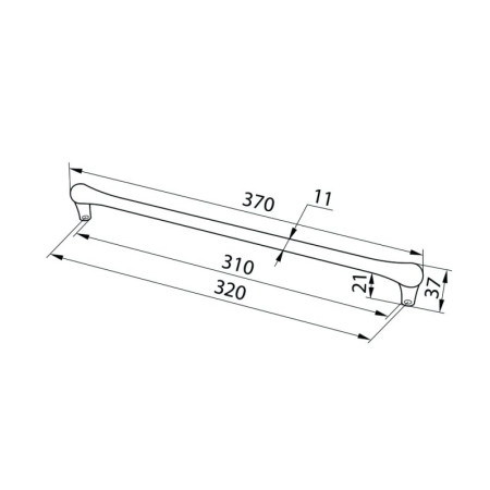 Ручка для мебели CR 23/320 ORB БРОНЗА БРАШ