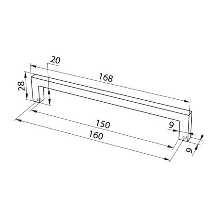 Ручка для мебели CR 40/160 ORB БРОНЗА БРАШ