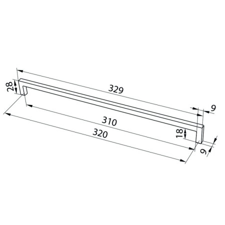 Ручка для мебели CR 40/320 ORB БРОНЗА БРАШ