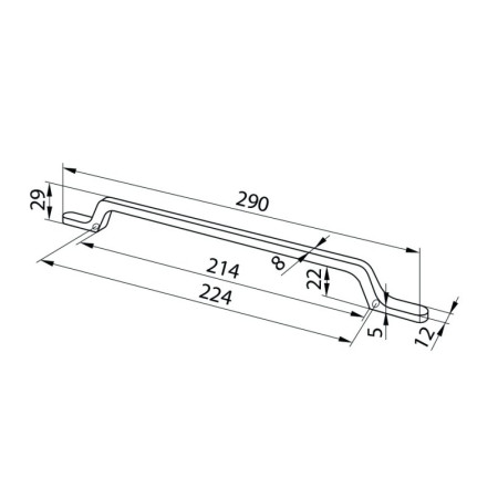 Ручка для мебели CR 68/224 BMG ЗОЛОТО МАТОВОЕ БРАШ 