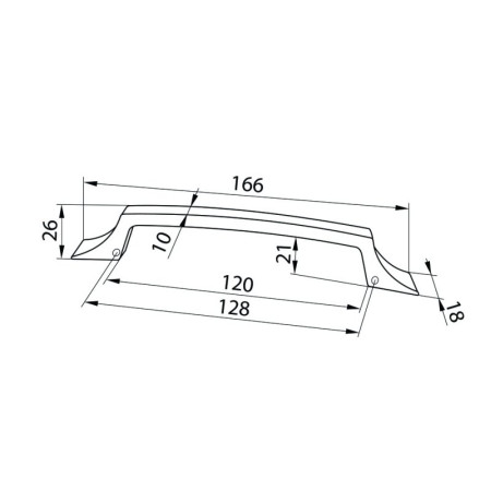 Ручка для мебели M 0721.128 Чёрный Матовый Soft-touch