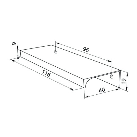 Ручки для мебели DV-002/96 L-116 AL АЛЮМИНИЙ