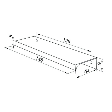 Ручки для мебели DV-002/128 L-148 G2 ХРОМ
