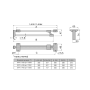 Вішалка висувна Т1 GIFF L=300 нікель / чорний