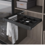 Вішалка для брюк з органайзером S-6705-A на тандем blum, 760-790х475х100, секція 800мм, АНТРАЦИТ