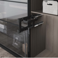 Вешалка для галстуков и поясов с органайзером S-6726-A на тандем blum, бок. крепл., 230х475х290, левый, АНТРАЦИТ