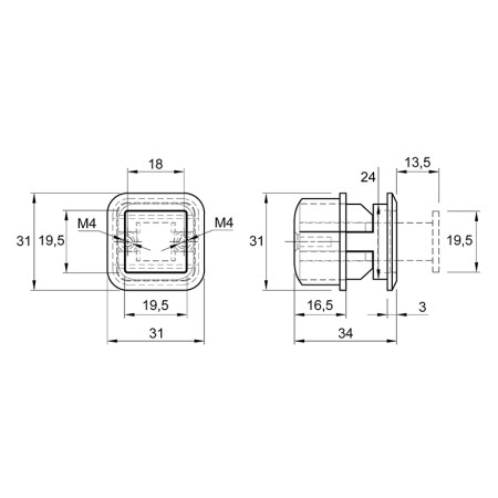 Врезная ручка Ferro Fiori M 0667.01 черный браш