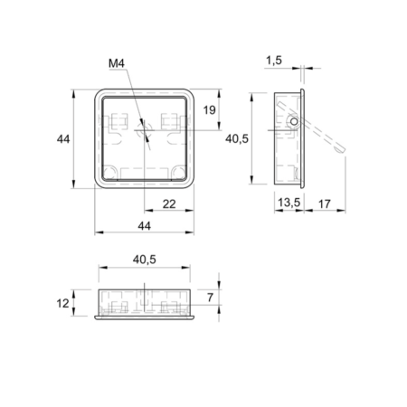 Мебельные ручки Ferro Fiori M 0840.01 черный браш