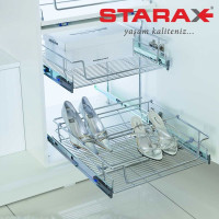 Выдвижная полка для обуви Starax S-6122 хром