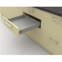 Выдвижные ящики для кухни InnoTech Atira полного выдвижения L470 серебро H70 c доводчиком SilentSystem