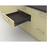 Висувний ящик під стільницю InnoTech Atira повного висування L470 антрацит H70 із виштовхувачем PushToOpen