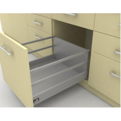 Выдвижные ящики InnoTech Atira полного выдвижения L620 серебро H287