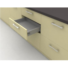 Ящик висувний InnoTech Atira часткового висування L350 срібло H70 з дотягом SilentSystem