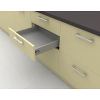 Ящики висувні InnoTech Atira часткового висування L420 срібло H70 з дотягом