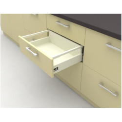 Выдвижные ящики InnoTech Atira полного выдвижения L350 белый H144 (бок Н70+1 релинг) c доводчиком SilentSystem