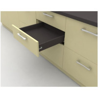 Выдвижные ящики для кухни InnoTech Atira частичного выдвижения L470 антрацит H70 c доводчиком SilentSystem